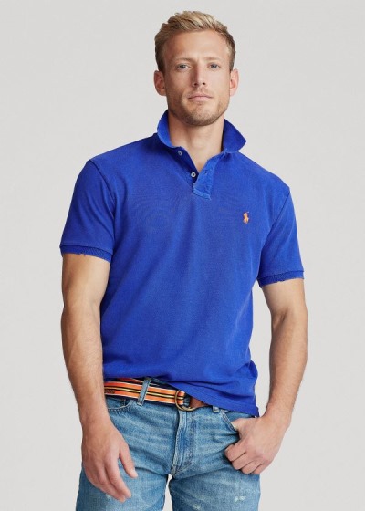 Polo Ralph Lauren Custom Slim Distressed Polo Herre Danmark (VYDHS0725)